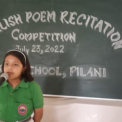 English,Hindi Poem Recitation, Paper Folding Activity – Birla School Pilani